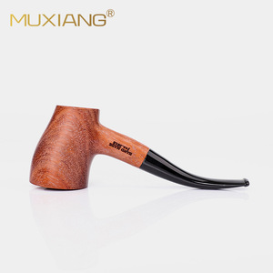 Muxiang Wooden Tobacco Pipe Bent Type 9mm Carbon Filter Handmade Rosewood Smoking Pipe For Personal Gift - Product Image 2