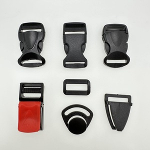 Generic Helmet Buckles Plastic Three Section Shell Clasp <b>Square</b> Clasp Wear Resistant Motorcycle Helmet Accessories - Product Image 1