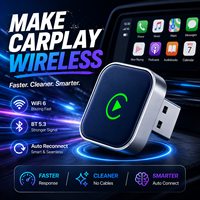 Boîtier intelligent Carplay AI, adaptateur sans fil Android Auto, système multimédia, double système, connexion rapide et stable, kit de mise à niveau