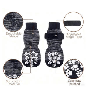 सभी मौसम कुत्ते के जूते वाटरप्रूफ इको फ्रेंडली कार्टून डिजाइन आरामदायक सर्दियों के लिए गर्म मोजे सर्दियों के लिए गर्म मोजे - Product Image 5