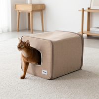 Hamac de fenêtre pour chats en feutre OEM personnalisé, avec ventouses puissantes, lit tunnel gain de place pour chats, vente en gros