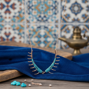 Archangel Design Turquoise Zircon Stone Shape Turkish Handmade Wholesale 925 Sterling Silver Jewelry - Product Image 3