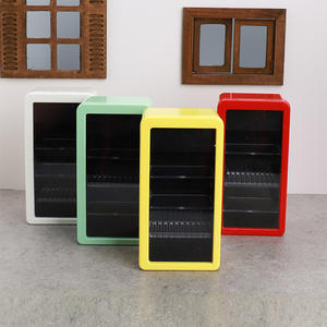 Mini réfrigérateur-congélateur lumineux de simulation, modèle d'appareil de cuisine, meuble de maison de poupée, ornement de scène, <span class=keywords><strong>petit</strong></span> <span class=keywords><strong>jouet</strong></span> pour enfants - Product Image 6