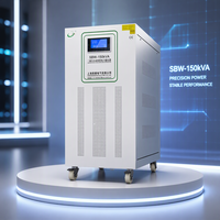 Régulateur de tension automatique triphasé 150 kVA à enroulement en cuivre pur, haute efficacité 98 %, écran LCD, certifié CE