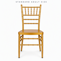 Chaise Chiavari en métal doré empilable pour mariage et banquet, idéale pour la location d'événements