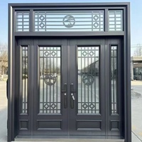 Porte de sécurité en acier inoxydable de haute qualité, design élégant, finition brillante, antirouille, avec grille de sécurité