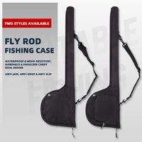 Étui de transport étanche pour canne à pêche à la mouche, sac de rangement portable en tissu Oxford de nylon pour canne et moulinet de pêche à la mouche, idéal pour les voyages et l'extérieur