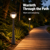 Lampe de jardin LED moderne extérieure AC, blanc chaud, IP66, en aluminium et PC opale, angle de faisceau 360°, dimmable, pour villas, parcs et zones résidentielles