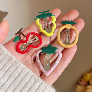 2026 Hot Selling Popular Niche Design Cute <b>Sweet</b> Fruit Series Hairpin Cartoon Style Girl's Hairpins Fashion Jewelry Wholesale - Product Image 4