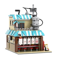 Ensemble de blocs de construction MOC1540 MOC Ramen Shop, 1152 pièces, mini briques, modèle de restaurant de ramen, kit de construction, jouet de collection d'anime