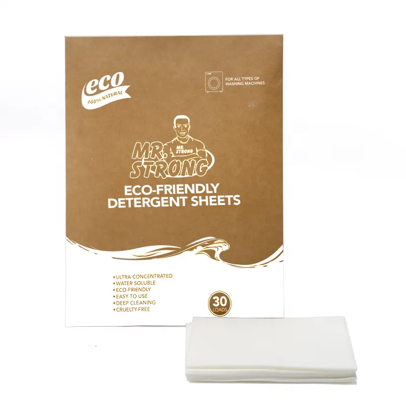 Kraft Envelope Packing Plastic Free Laundry Detergent Sheets Eco Friendly