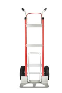 Aluminum Hand <b>Cart</b> 2 Wheel Platform Trolley Durable Utility Dolly for Moving Warehouse Transport Silver Metal Structure - Product Image 3