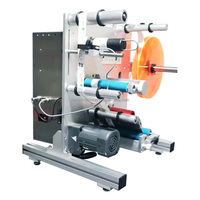 Pot en verre semi-automatique manuel vin bouteilles rondes en plastique autocollant étiquetage applicateur machine étiqueteuse pour petite entreprise