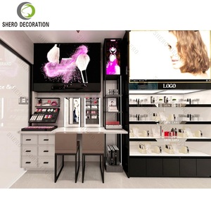 Exhibidor de Piso Moderno Personalizado, Mueble de Exhibición de Cosméticos con Cajón para Salón de Uñas o Tienda de Cosméticos - Product Image 1