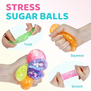 H&W TPR-2 Factory Direct Sale Colorful Stress TPR Sugar <b>Ball</b> Mini Slow Rising Water Shape Stress Relief <b>Squeeze</b> Toys - Product Image 3