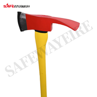 Hache de pompier industrielle Pulaski de 3,5 lb en acier au carbone, outil de lutte contre les incendies forestiers pour les services d'incendie