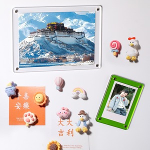 Carré Rectangle Instax Mini Mince Clair Acrylique UV Imprimé 2 Couleurs Réfrigérateur Magnétique Décor À La Maison Cadre Photo - Product Image 4