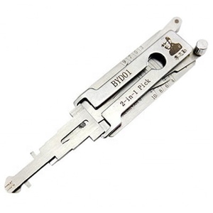 BYD01 de alta calidad 2 en 1 Auto ranura izquierda llave Lockpick y decodificador herramientas de cerrajero inteligente para coche Lishi Pick - Product Image 2