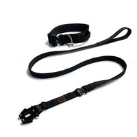 Ensemble collier et laisse tactique pour chien en nylon de luxe personnalisé, robuste, réglable, rembourré en néoprène, boucle en métal, pour l'entraînement du chien, personnalisable