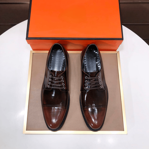 Zapatos Oxford para todas las estaciones con parte superior de cuero de vaca de grano completo, suela de caucho/látex y forro de tela, entresuela de caucho espumado, estilo retro. - Product Image 4