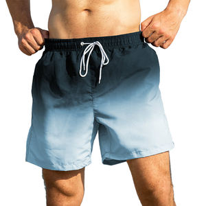 Bañador de talla grande personalizado con estampado degradado para hombre, pantalones cortos de playa sueltos, venta al por mayor, calzoncillos bóxer para nadar - Product Image 2