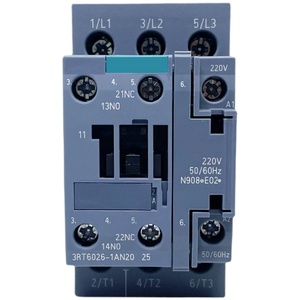 Nouveau contacteur magnétique industriel 3RT2036-1AG20 de type AC, 4 pôles, 3 phases, 220V, norme IEC60947, garantie 1 an, 9A-630A - Product Image 2