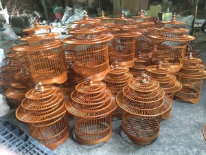 กรงนกไม้ไผ่ธรรมชาติ,กรงนกทำด้วยมือทำในเวียดนามราคาขายส่ง - Product Image 5