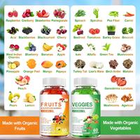 Complément alimentaire en bonbons gélifiés aux fruits et légumes naturels - Personnalisable - Stimulant énergétique - Un moyen sain et amusant pour booster les apports nutritionnels