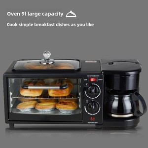 Máquina de Desayuno Multifuncional Tres en Uno para Comercio Exterior y Comercio Electrónico Transfronterizo: Cafetera, Tostadora y Horno Metálico 1 - Product Image 4