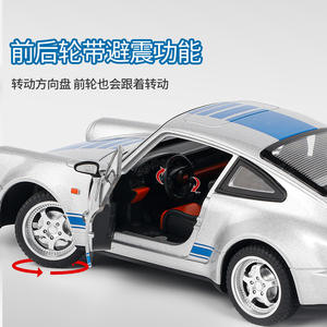 Diecast 1:24 <span class=keywords><strong>Porsche</strong></span> 964 lega di metallo modello di auto Pullback suono e luce giocattolo supercar lega modello di auto collezione di auto display - Product Image 4