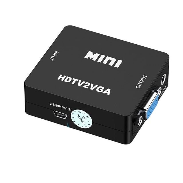 HDTV2VGA Converter AV/Video Adapter with Audio Cable HDTV to VGA Converter