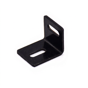 Support en fer en forme de L 26x30x25 Peint en noir Durable Moderne et simple pour support de bureau - Product Image 1