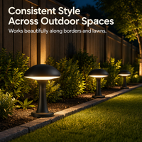 Lampe de jardin LED UFO moderne en aluminium 3000K, anti-corrosion, sculptée pour une ambiance extérieure, idéale pour les projets de villas et d'hôtels