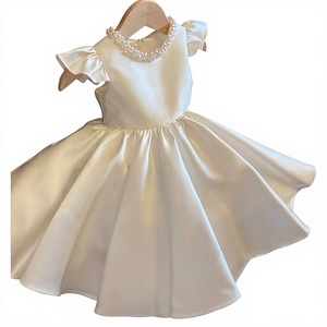 Abito da Principessa in Raso <span class=keywords><strong>Elegante</strong></span> per Bambina, Vestito per Primo Compleanno, Outfit Floreale in Stile Coreano per Bambine - Product Image 1