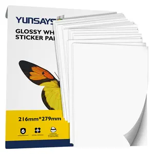 Glossy Printable Vinyl Sticker Papier Zelfklevende Kopieerpapier Voor Inkjet Printer Diy Waterdicht Pp Papier