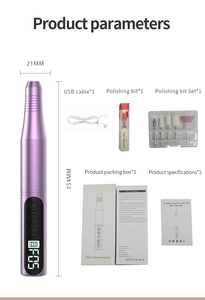 Rechargeable Electric Nail Grinder 20000RPM Nail Drill Machine with 4 Speed Control for Professional Nail Care Cuticle Removal - Product Image 2