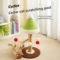 Meow Fairy Arbre à chat avec griffoir intégré en corde de chanvre, jouet interactif robuste pour chat