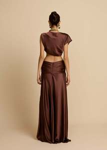 Completo Chic da <span class=keywords><strong>Donna</strong></span> 2026, Sexy Set con Top Corto <span class=keywords><strong>in</strong></span> <span class=keywords><strong>Raso</strong></span> e Gonna Lunga Plissettata, Elegante Completo Estivo Casual a 2 Pezzi - Product Image 6