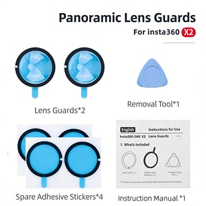 Protezioni per lenti adesive facili da applicare per accessori per fotocamera panoramica Insta360 ONE X2 Secure Fit - Product Image 2
