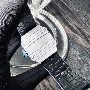 A trendy new high-end luxury men's mechanical <b>watch</b> with power reserve, waterproof <b>rubber</b> strap and skeletonized dial - Product Image 4