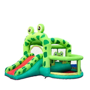 Château <span class=keywords><strong>gonflable</strong></span> personnalisé en forme de <span class=keywords><strong>grenouille</strong></span> avec toboggan, en PVC, pour enfants, idéal pour les fêtes en extérieur et la location - Product Image 3