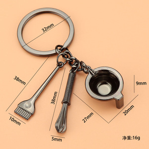 Personalizado divertido 3D pelo, Salón peluquero peluquería tijeras peine secador de pelo llavero promocional recuerdo regalo peine llavero/ - Product Image 6