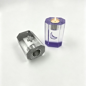 Vente <span class=keywords><strong>en</strong></span> gros de porte-bougie carré <span class=keywords><strong>en</strong></span> cristal transparent, porte-bougie <span class=keywords><strong>en</strong></span> cristal personnalisé pour les cadeaux de mariage - Product Image 3