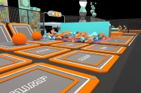 Parc de trampolines commercial intérieur clé en main pour parcours Ninja, fabriqué sur mesure par un professionnel, structure en acier galvanisé pour saut mural