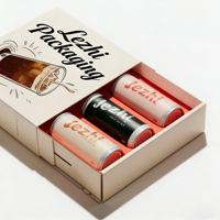 Boîte d'emballage en carton pour canettes de boissons énergisantes, bière, café et sodas, fabriquée en Chine, à prix compétitif