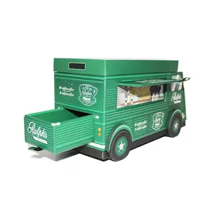 Spezielles Design Auto Form Modell verpackung für Kinder Cartoon Interessante grüne Papier box