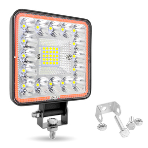 Barra LED 4 pulgadas 123W foco de alto brillo LED 4x4 COB Angels Eyes LED luz de trabajo antiniebla lámpara de conducción tractor excavadora bombilla led - Product Image 4