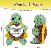 Cadeaux Tortue Positive Tournesol pour Femmes et Adolescentes - Articles pour Paniers d'Anniversaire et de Pâques - Tortue au Crochet - Soutien Émotionnel - Inspirant