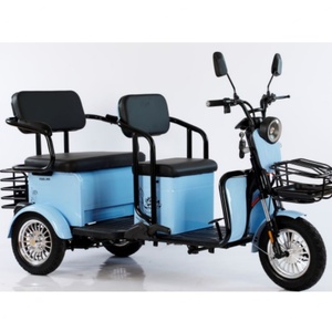 Triciclo Eléctrico Cómodo de 500W, Scooter Eléctrico de 3 Ruedas con Carrocería Abierta y 3 Asientos para Personas Mayores/Discapacitadas/Familias - Product Image 1