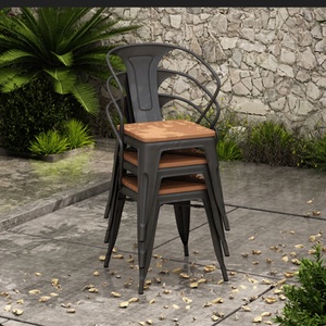 Ensemble de mobilier de jardin HYX en plastique et acier galvanisé pour terrasse et café extérieur, table et chaises HYX-1003ZX - Product Image 6